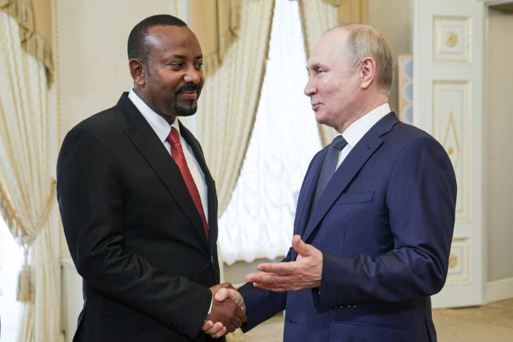 Russian President Vladimir Putin met with Ethiopia's Prime Minister Abiy Ahmed