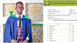 Young Nigerian man who had F9 parallel in NECO shows off the bad result as he celebrates bagging a first-class