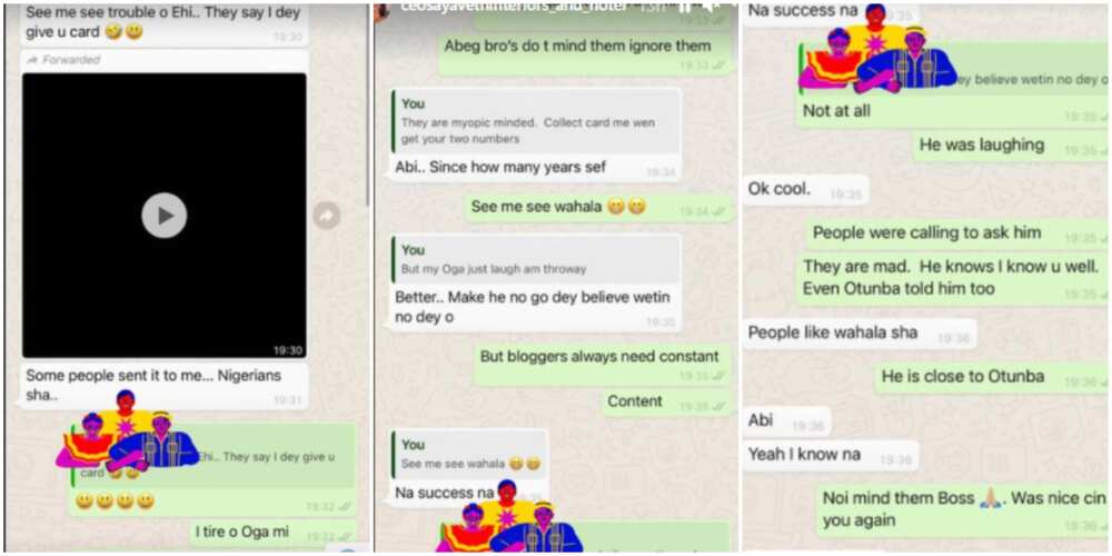 MC Oluomo’s babe, Ehi Ogbebor, shares chat with Oluwo of Iwo after card collection drama