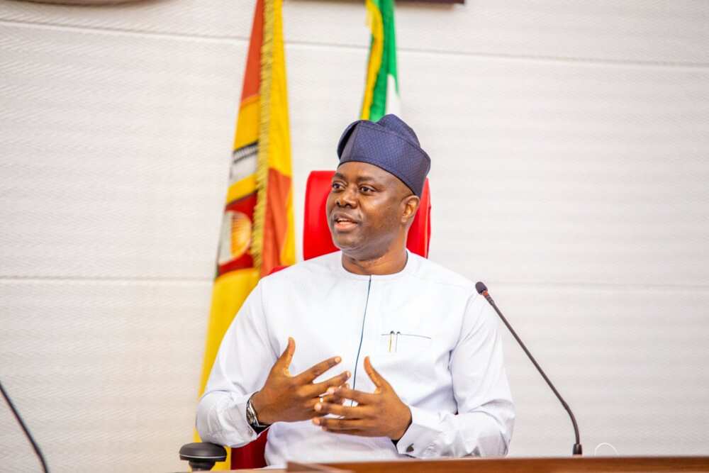 Governor Makinde issuing a press statement