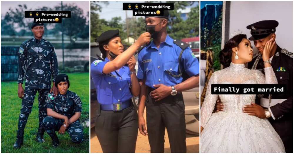 Police officers wedding, police officer get married, police officers marriage ceremony, police officers love story