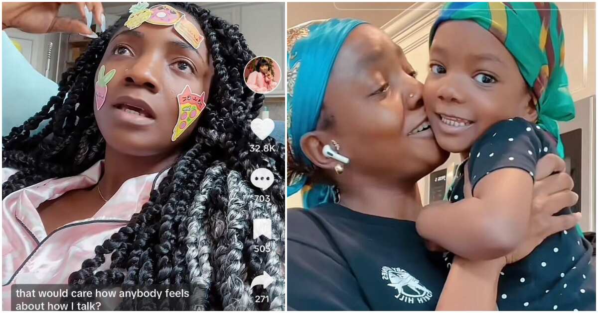 "Deja laugh": Simi's daughter does 'evil' laugh as she replies fake accent claim