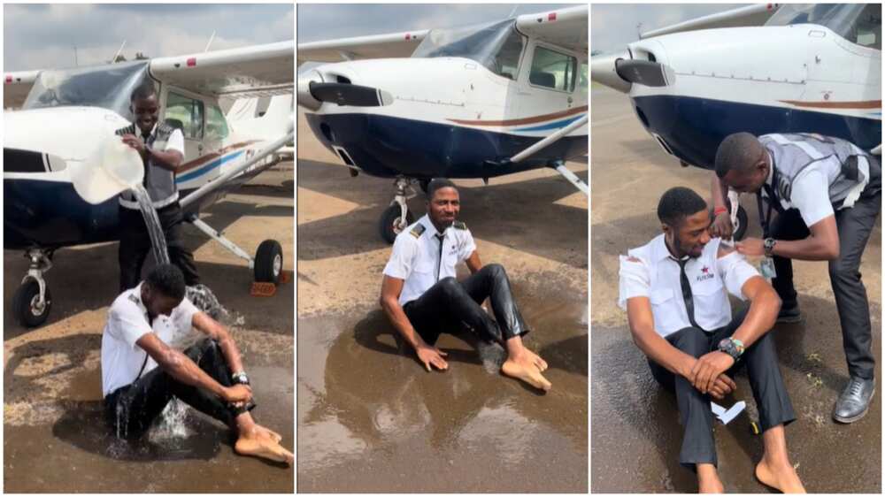 Aviation school in Nigeria/Student flew plane.