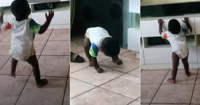 Little boy dances to Odeyewu