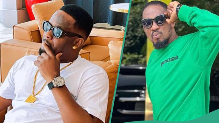 Junior Pope: Zubby Michael spotted at late actor’s burial, fans react, "You no suppose shine teeth"
