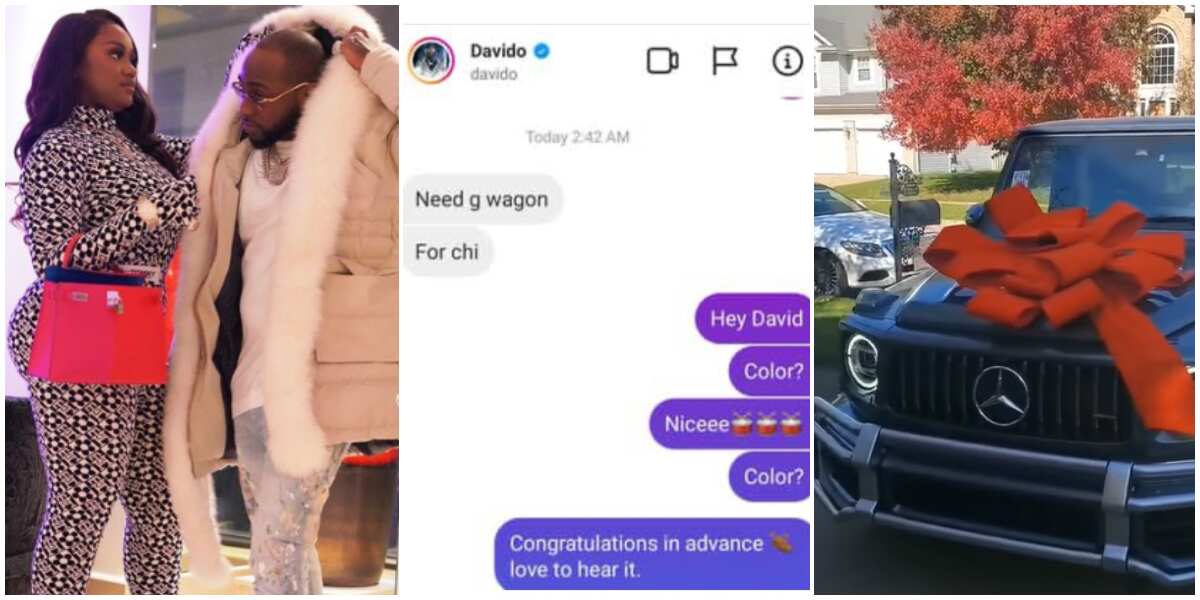 Man shocks Davido after spotting exact time he ordered Chioma's car, says it was after ‘other room’ activity