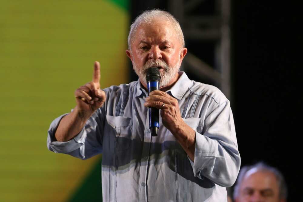 Brazilian presidential candidate for the leftist Workers Paty (PT) and former president (2003-2010) Luiz Inacio Lula da Silva speaks during an election rally in Manaus, Brazil, on August 31, 2022