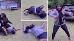 “Who won?” Fans laugh hard at funny video of actress Uche Jombo and Ini Edo play-fighting, they pick sides