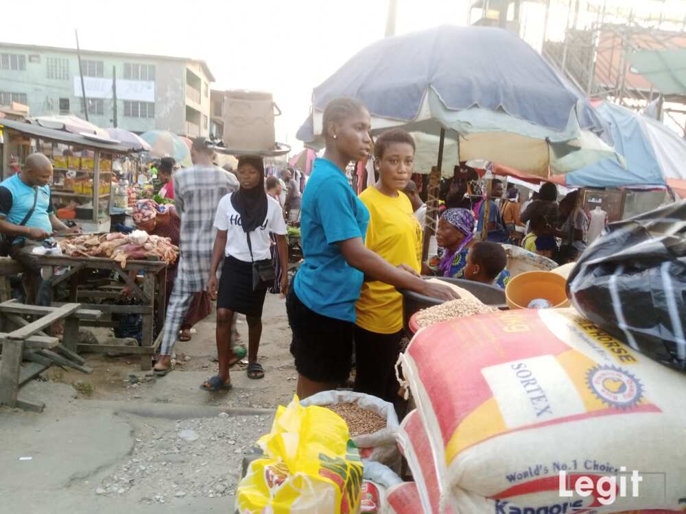 Bag of rice, Lagos market