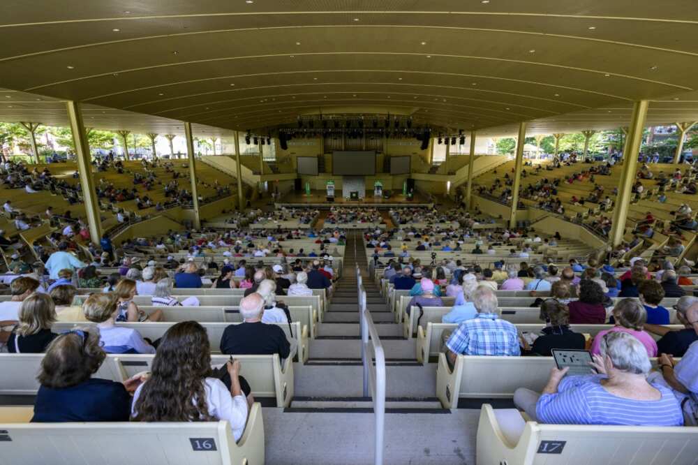 The Chautauqua Institution amphitheater, normally a peaceful venue for lectures and events, was the scene of the August 12, 2022, attack on British author Salman Rushdie