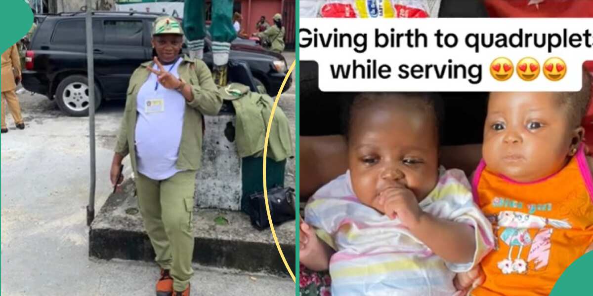 VIDEO: How a Nigerian Corps Member Managed to Give Birth to Four Adorable Children While on Duty and Joked About Getting an Extra Salary