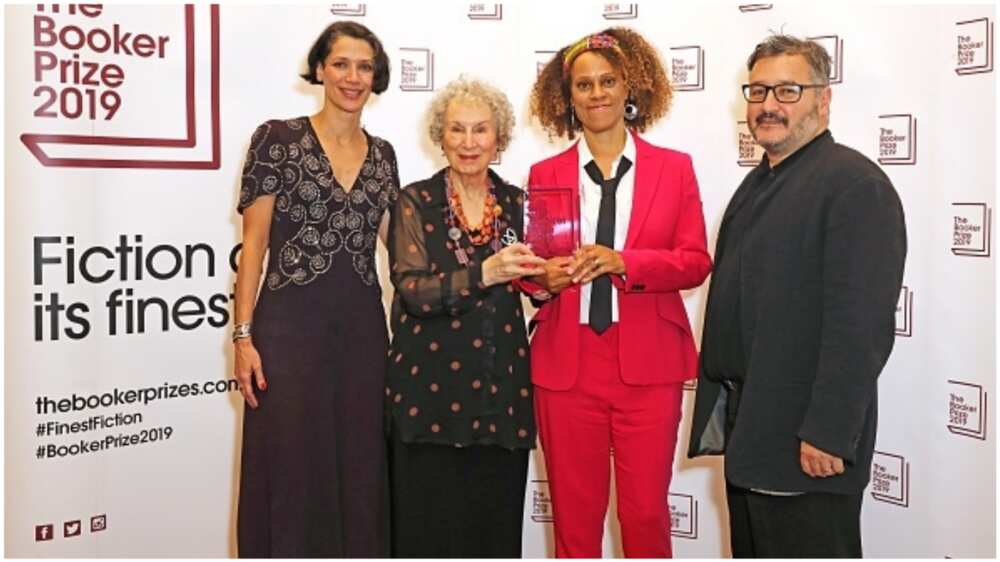 Bernardine Evaristo won the prize with 79-year-old Margaret Atwood.