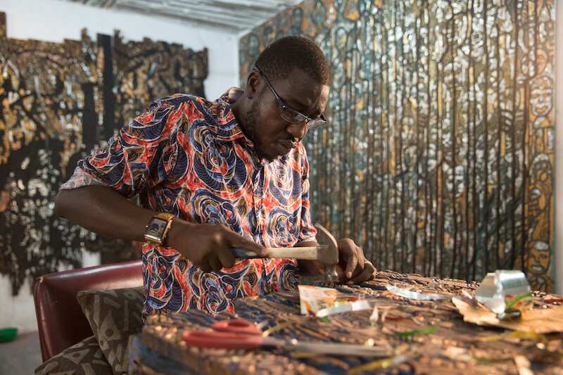 Gerald Chukwuma: Nigerian man who rose from street hawker to become world-famous artist