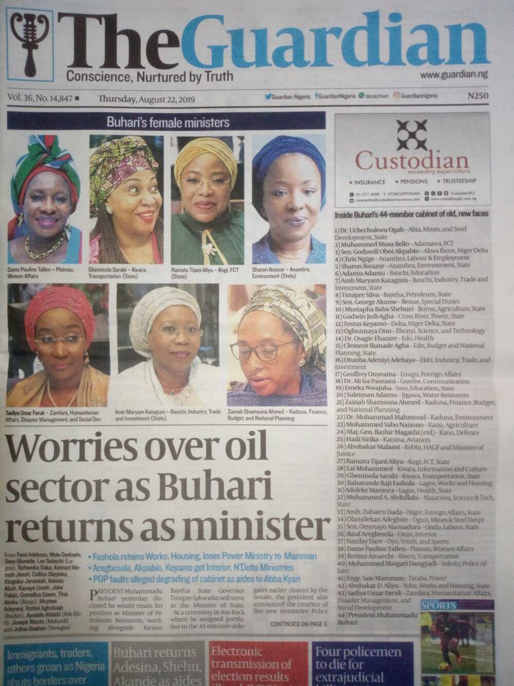 The Guardian newspaper review of August 22