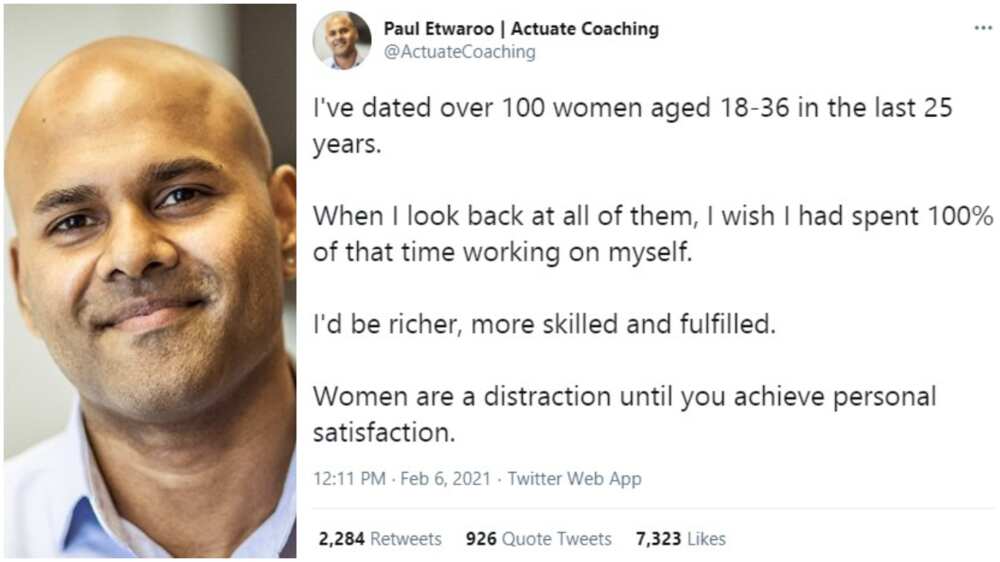 I've dated over 100 women in 25 years, they are distractions, man reveals, stirs reactions