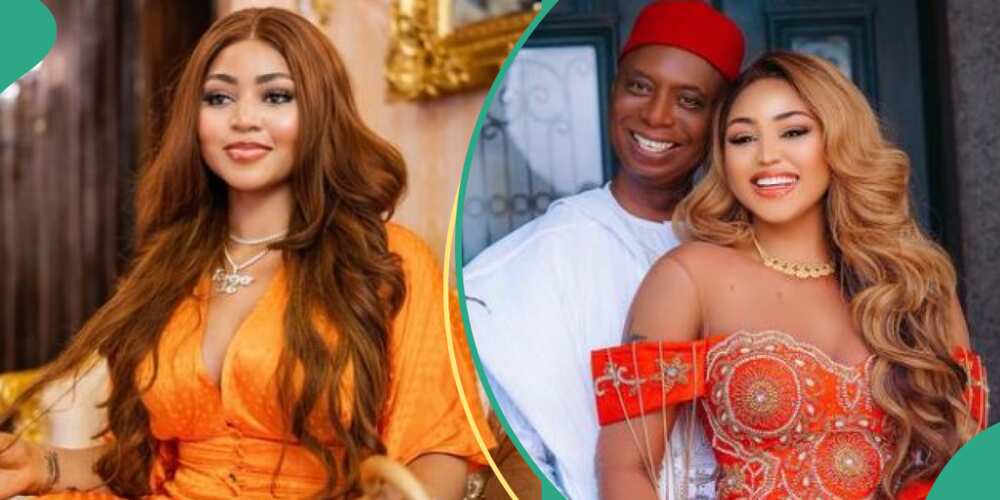 Actress Regina Daniels and her husband