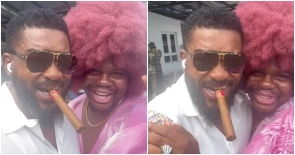 Nollywood's Mr Macaroni and Chidi Mokeme Nollywood's Mr Macaroni and Chidi Mokeme