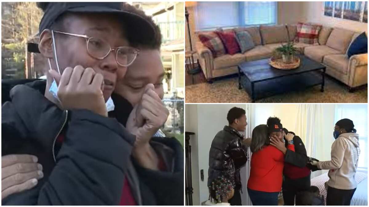 Mum of 3 breaks down in tears as customer surprises her with fully-furnished house in video