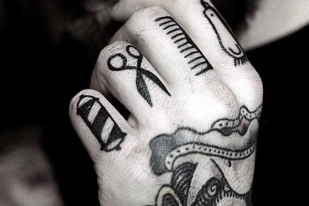 girly classy finger tattoos