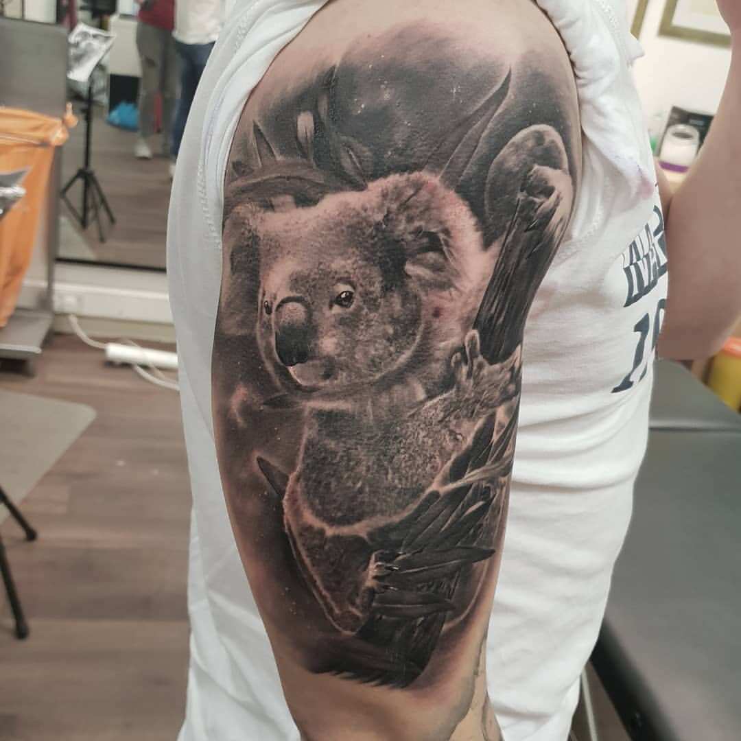 Dadbod by me bear tattoo by Rob Merrill at One Shot Tattoo in SF  r tattoos