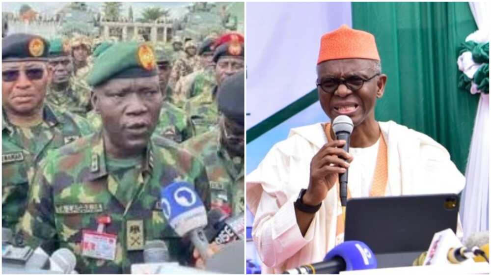 Nasir El-Rufai/General Taoreed Lagbaja/Kaduna/Plateau State/Nigeria Army/COAS/GOC