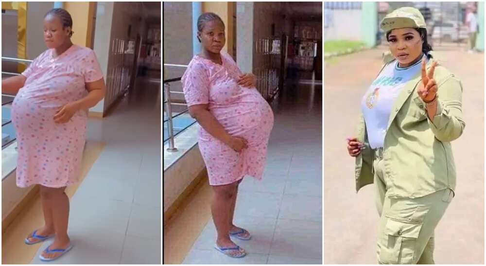Photos of a Nigerian mum who gave birth to quintuplets.