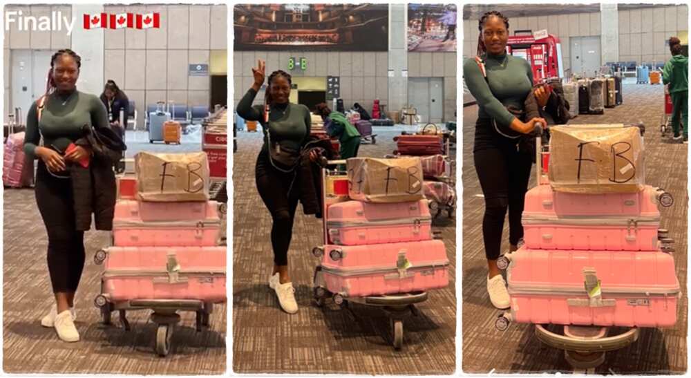 Photos of Francis Caban, a lady who travelled to Canada.