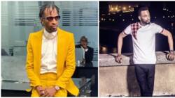Reactions as 9ice is caught on video caressing a lady barely a year after his wedding