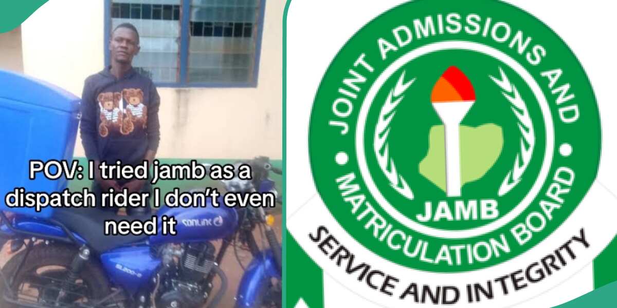 Dispatch rider goes viral as he smashes UTME with 366, wishes he could go to university