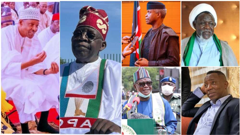 Muhammadu Buhari/Bola Tinubu/Yemi Osinbajo/Samuel Ortom/Ibrahim El-Zakzaky/Omoyele Sowore/2023 Election