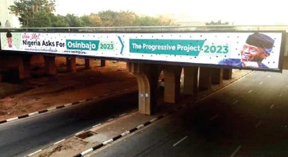 2023: Katafaren fostan neman zaben shugaban kasa na Osinbajo ya karade titin Abuja 2023: Katafaren fostan neman zaben shugaban kasa na Osinbajo ya karade titin Abuja