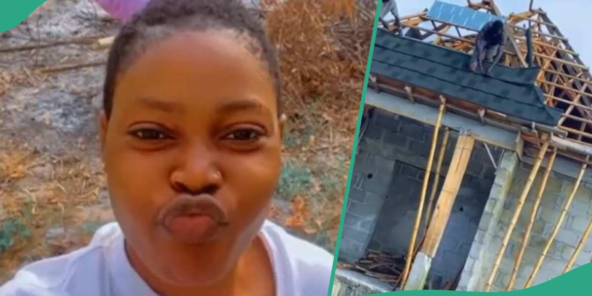 VIDEO: Nigerian lady shares the completion of her new house, takes a tour around it