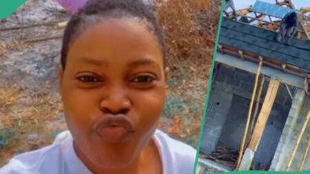 Nigerian lady builds her own home, shows the house in video upon completion