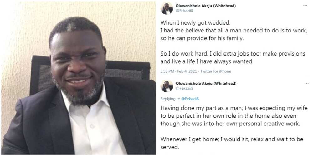 Nigeria man shares scary incident that made him start doing house chores with his wife