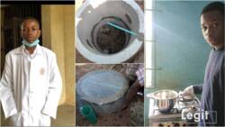 Young Nigerian student powers parents’ kitchen with gas from waste, shows people how It works