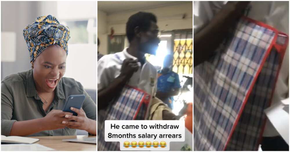 Teacher storms bank, Ghana-Must-Go bag, 8 mnths salary