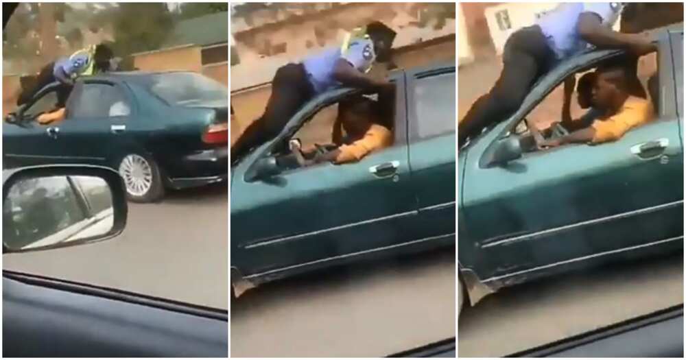 Video of policeman who jumped on moving cab to stop the driver goes viral
