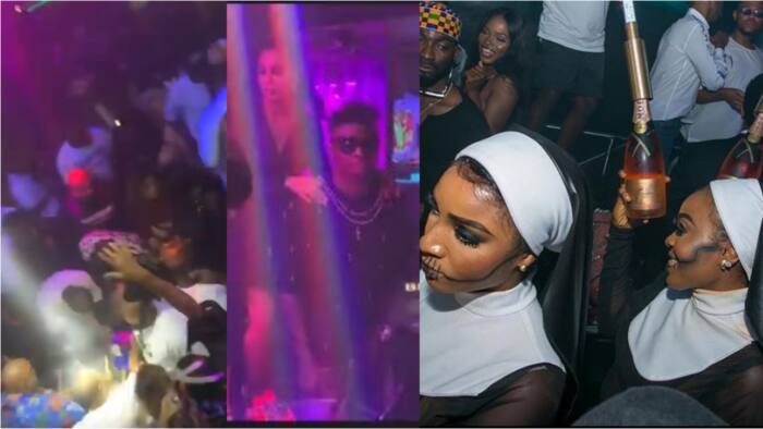 Super Eagles legend Obafemi Martins storms Quilox as he shuts down club to celebrate his 37th birthday