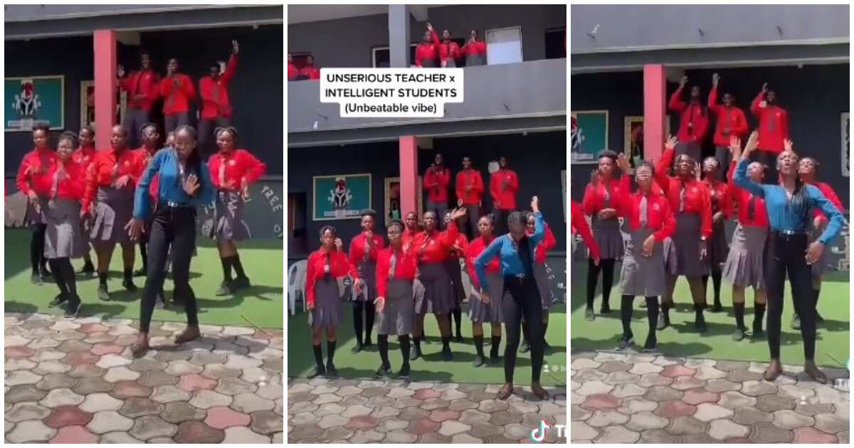 Trending video of pretty female teacher dancing with her intelligent students in school peeps are talking about