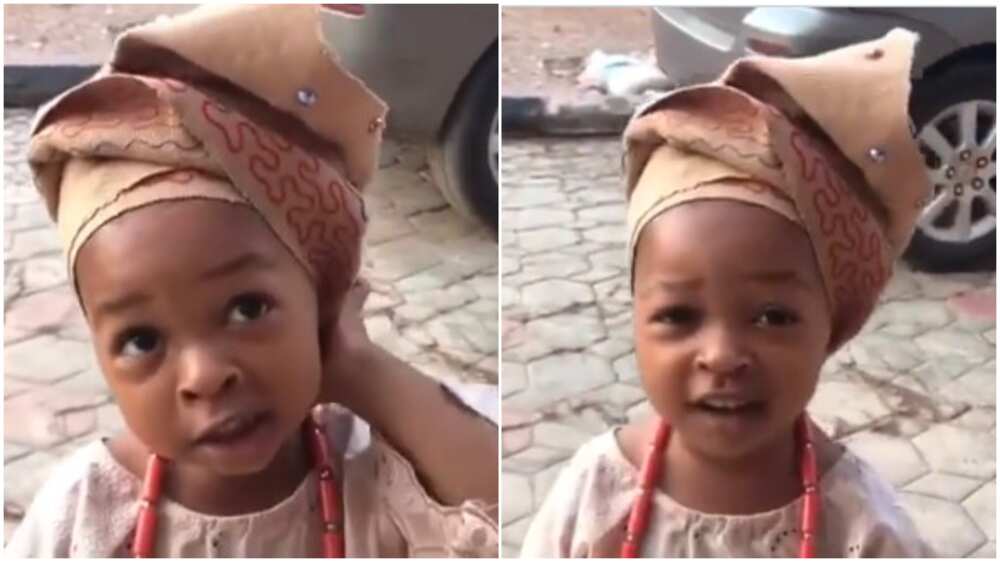 Baby represents her culture well, sings Yoruba song with sweet voice in viral video