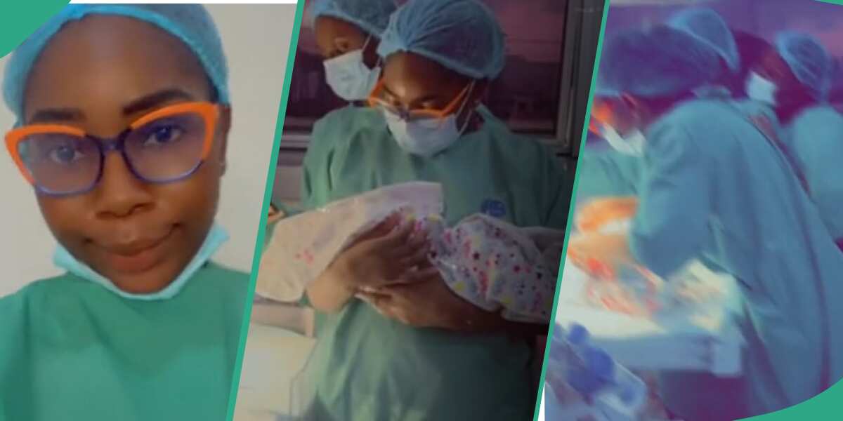 OMG! Watch video of student nurse who shared her childbirth experience and showed excitement