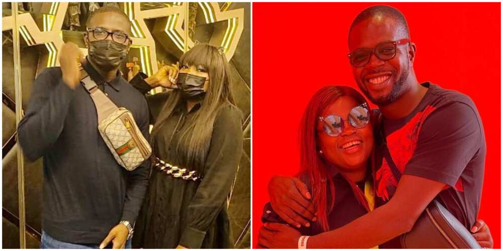 Hilarious moment Funke Akindele got scared of fireworks at Dubai restaurant