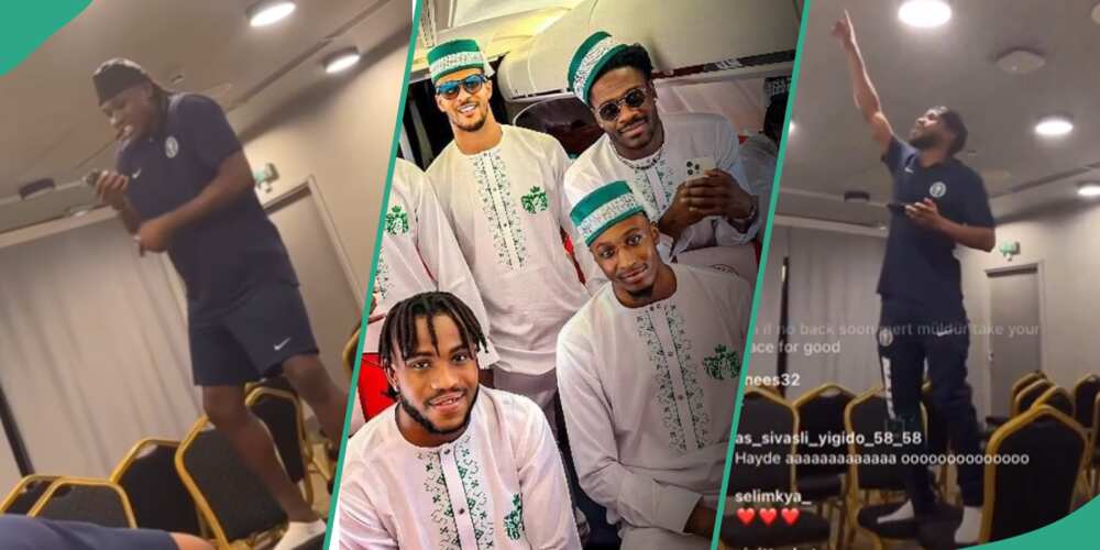 Video of Super Eagles players singing and dancing to Asake's song