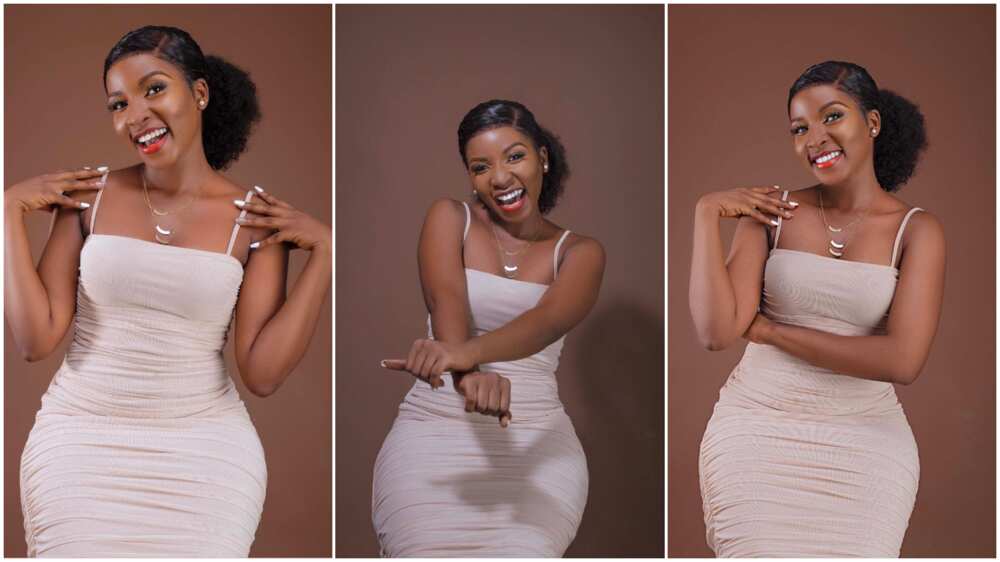 Very curvy young Nigerian lady shares banging body photos to celebrate herself, men want to marry her