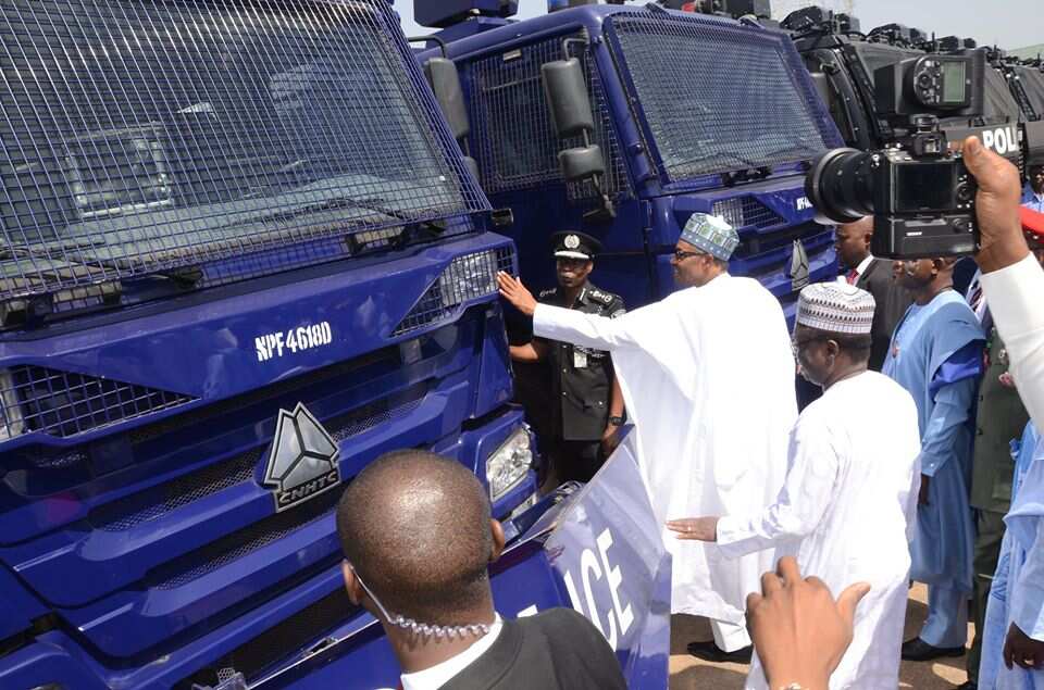 Buhari inaugurates police data centre, electronic surveillance vehicles