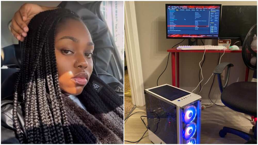 Brilliant lady built her home computer herself, sharing photo of her work online