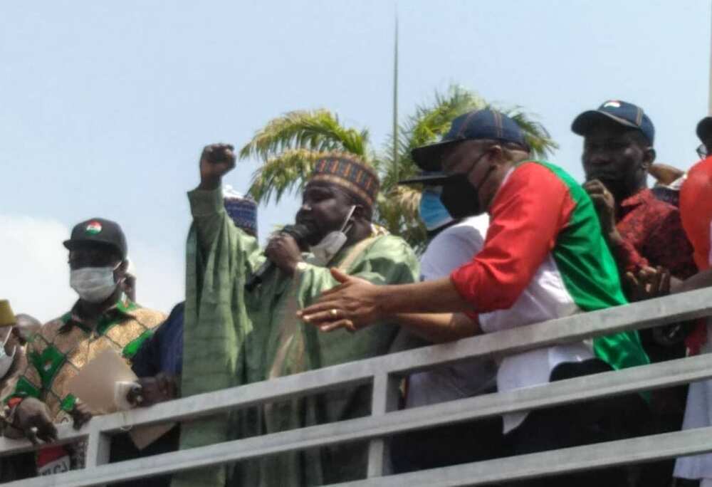 Breaking: Protesters overwhelm security, storm National Assembly over minimum wage