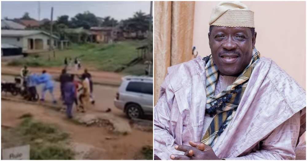 Ogogo in a fight with a tout Ogogo in a fight with a tout