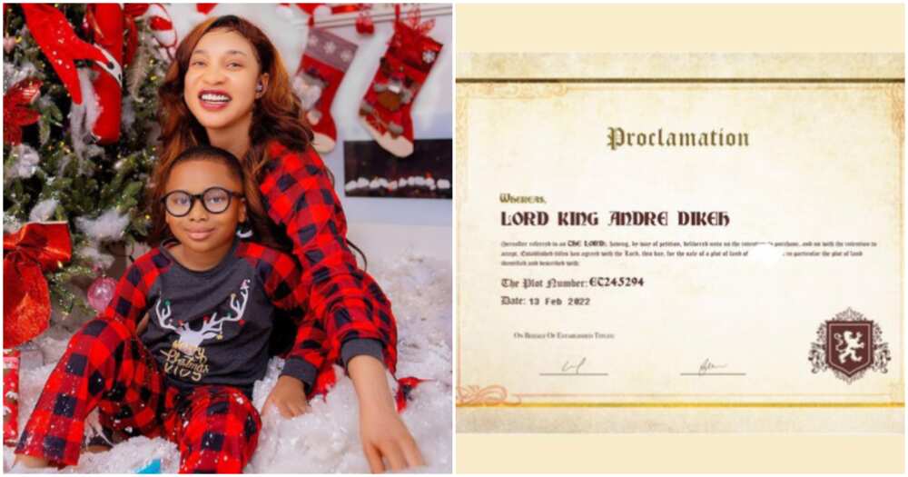 Tonto Dikeh's son becomes Lord Andre