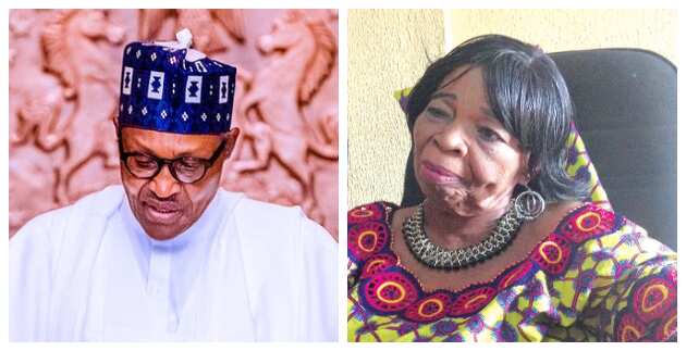Buhari and Victoria in separate photos